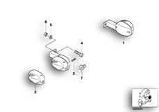 Goto diagram: BMW Classic Motorbike Model C1 (0191)( ECE ), Category 63.23 Turn indicator, rear :: Diagram: 63_0623