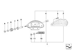 Goto diagram: BMW Classic Motorbike Model R 1200 GS Adve. 06 (0382,0397)( USA ), Category 63.21 Rear light :: Diagram: 63_0857