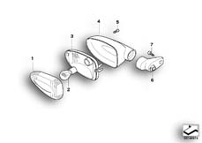 Goto diagram: BMW Classic Motorbike Model R 1200 ST (0328,0338)( ECE ), Category 63.23 Turn indicator, rear :: Diagram: 63_0941