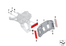 Goto diagram: BMW Classic Motorbike Model R 1200 GS Adve. (0A02, 0A12)( ECE ), Category 63.14 Licence plate holder US/reflectors :: Diagram: 63_1512