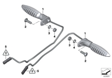 Goto diagram: BMW Classic Motorbike Model C evolution (0C03)( ECE ), Category 63.23 LED turn indicators, rear :: Diagram: 63_1608