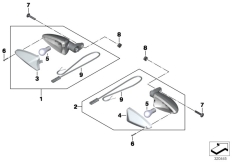 Goto diagram: BMW Classic Motorbike Model R nineT (0A06, 0A16)( ECE ), Category 63.23 Turn indicators, rear :: Diagram: 63_1741