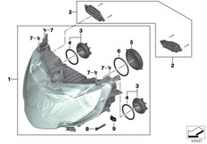 Goto diagram: BMW Classic Motorbike Model K 1600 GTL 17 (0F02, 0F12)( ECE ), Category 63.12 Active xenon headlight :: Diagram: 63_1924