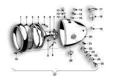 Goto diagram: BMW Classic Motorbike Model R61( ECE ), Category 63.05 Headlight/lamps :: Diagram: 63p0001