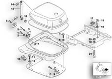 Goto diagram: BMW Classic Motorbike Model R 850 R 94 (0401,0406)( ECE ), Category 65.30 Mounting parts of radio telephone box :: Diagram: 65_0444