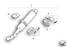 Goto diagram: BMW Classic Motorbike Model HP2 Enduro (0369,0389)( ECE ), Category 77.11 Sport silencer :: Diagram: 77_0068
