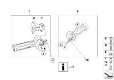 Goto diagram: BMW Classic Motorbike Model R 1200 GS 08 (0303,0313)( ECE ), Category 77.22 Handlebar grip, heated :: Diagram: 77_0085