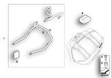 Goto diagram: BMW Classic Motorbike Model K 1200 R (0584,0594)( ECE ), Category 77.44 CASE HOLDER/MOUNTING PARTS :: Diagram: 77_0115