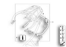 Goto diagram: BMW Classic Motorbike Model F 800 ST (0234,0244)( ECE ), Category 77.42 Case holder :: Diagram: 77_0149