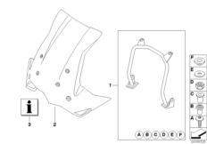 Goto diagram: BMW Classic Motorbike Model F 650 GS (0218,0228)( USA ), Category 77.33 Touring windshield with mounting :: Diagram: 77_0176