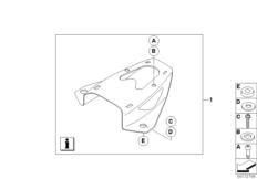 Goto diagram: BMW Classic Motorbike Model G 450 X (0145)( ECE ), Category 77.44 Set luggage carrier :: Diagram: 77_0189