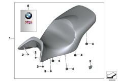 Goto diagram: BMW Classic Motorbike Model R 1200 RT 10 (0430,0440)( USA ), Category 77.34 Comfort seat bench with seat heating :: Diagram: 77_0353