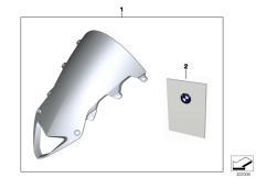 Goto diagram: BMW Classic Motorbike Model S 1000 RR 12 (0524,0534)( ECE ), Category 77.33 Windshield, high, tinted :: Diagram: 77_0526
