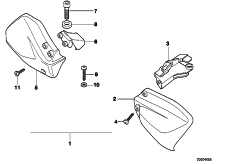 Goto diagram: BMW Classic Motorbike Model R 1100 R 94 (0402,0407)( ECE ), Category 77.32 Hand protector, authorities :: Diagram: 77_0623