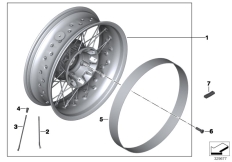 Goto diagram: BMW Classic Motorbike Model R 1200 R 11 (0400,0490)( USA ), Category 77.21 Spoke wheel, rear :: Diagram: 77_0830
