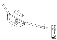 Goto diagram: BMW Classic Motorbike Model R 1200 GS 04 (0307,0317)( ECE ), Category 77.22 Handlebar with brace :: Diagram: 77_0914