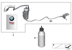 Goto diagram: BMW Classic Motorbike Model F 750 GS (0B08, 0B18)( USA ), Category 77.10 Chain lubrication system :: Diagram: 77_1021