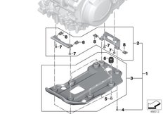 Goto diagram: BMW Classic Motorbike Model F 750 GS (0B28)( BRA ), Category 77.14 Engine guard, plastic :: Diagram: 77_1065
